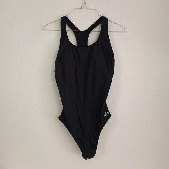Nabaiji Solid Black Bathing Suit Size Medium Womans - Picture 2 of 3